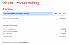 intrest lening berekenen