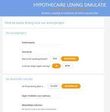 hypothecaire lening simulatie ing