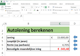 lening voor auto berekenen