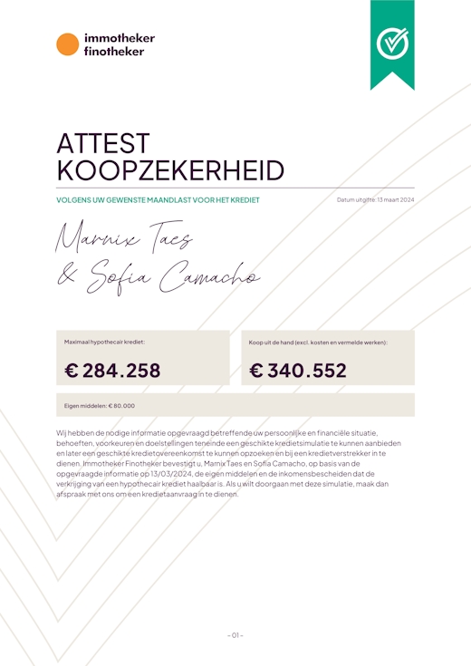 attest weigering hypothecaire lening