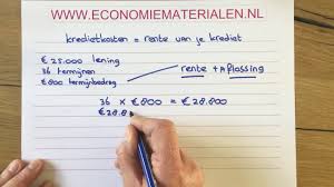 kosten lening berekenen